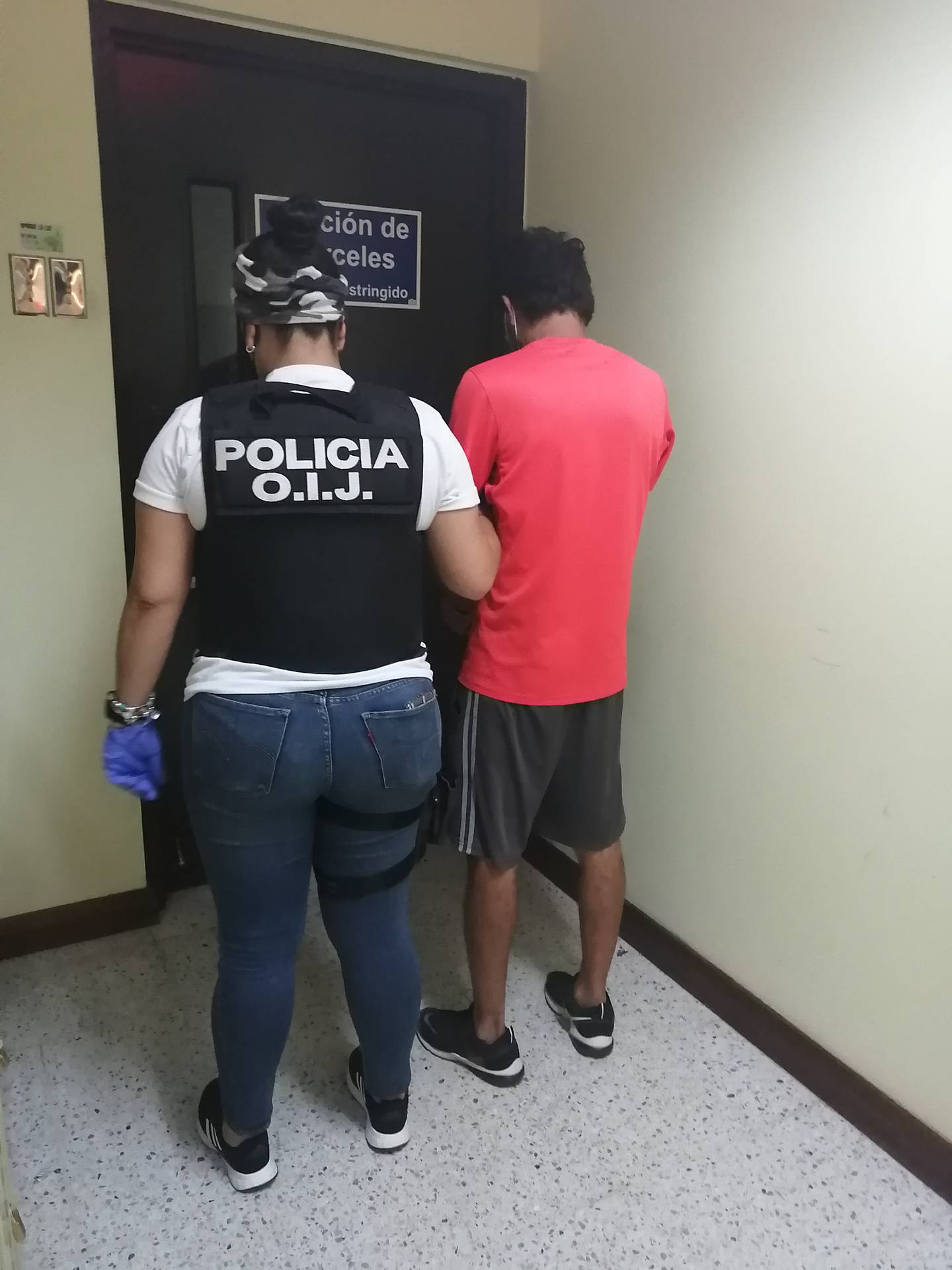 Luego de seis meses del asesinato en Santa Cruz, el OIJ detuvo al sospechoso en Guápiles. Foto: Cortesía OIJ.