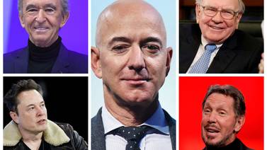 Los cinco hombres más ricos del mundo duplicaron su fortuna desde 2020