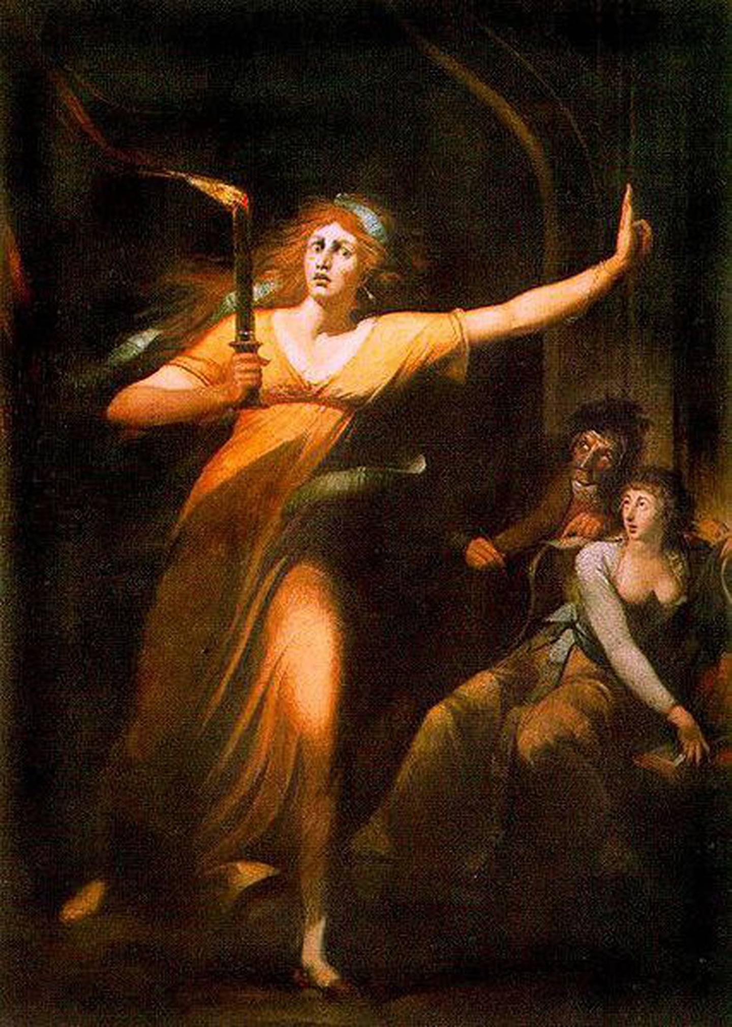 El pintor suizo Johann Heinrich Füssli, ilustró la escena de Lady Macbeth sonámbula, de la tragedia 'Macbeth' de Shakespeare.