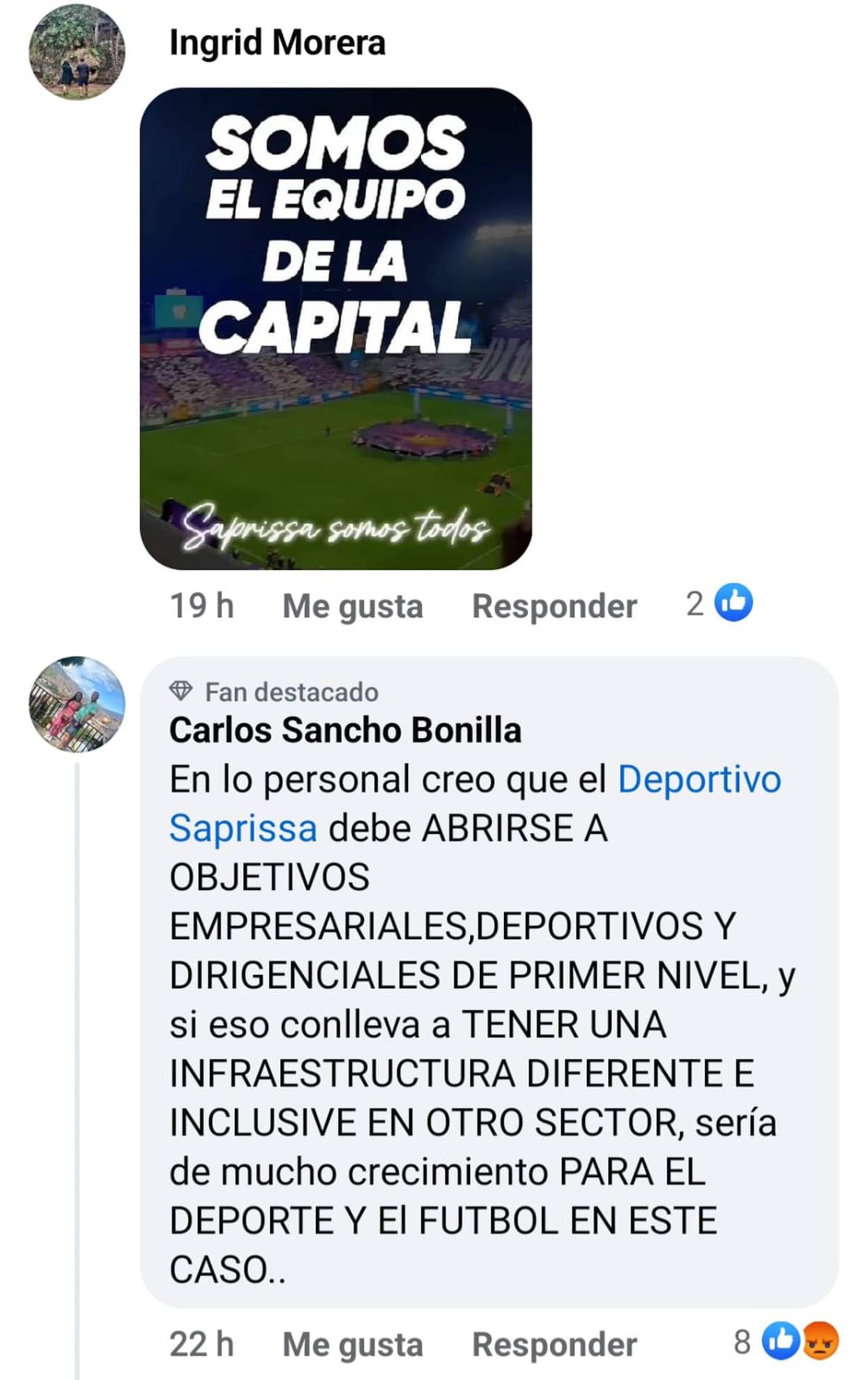 Comentarios de la afición de Saprissa en redes sociales ante posibilidad de un nuevo estadio fuera de Tibás.