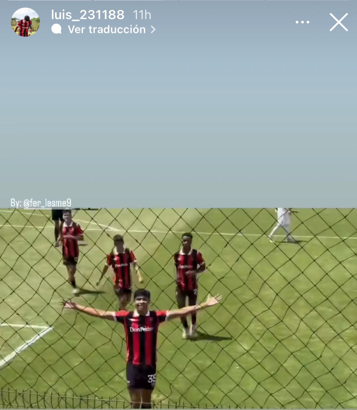 Luis Rodríguez compartió en Instagram ese momento en el que le dedicó un gol a Fernando Lesme. El cachorro de Liga Deportiva Alajuelense lidera el goleo en U-19.
