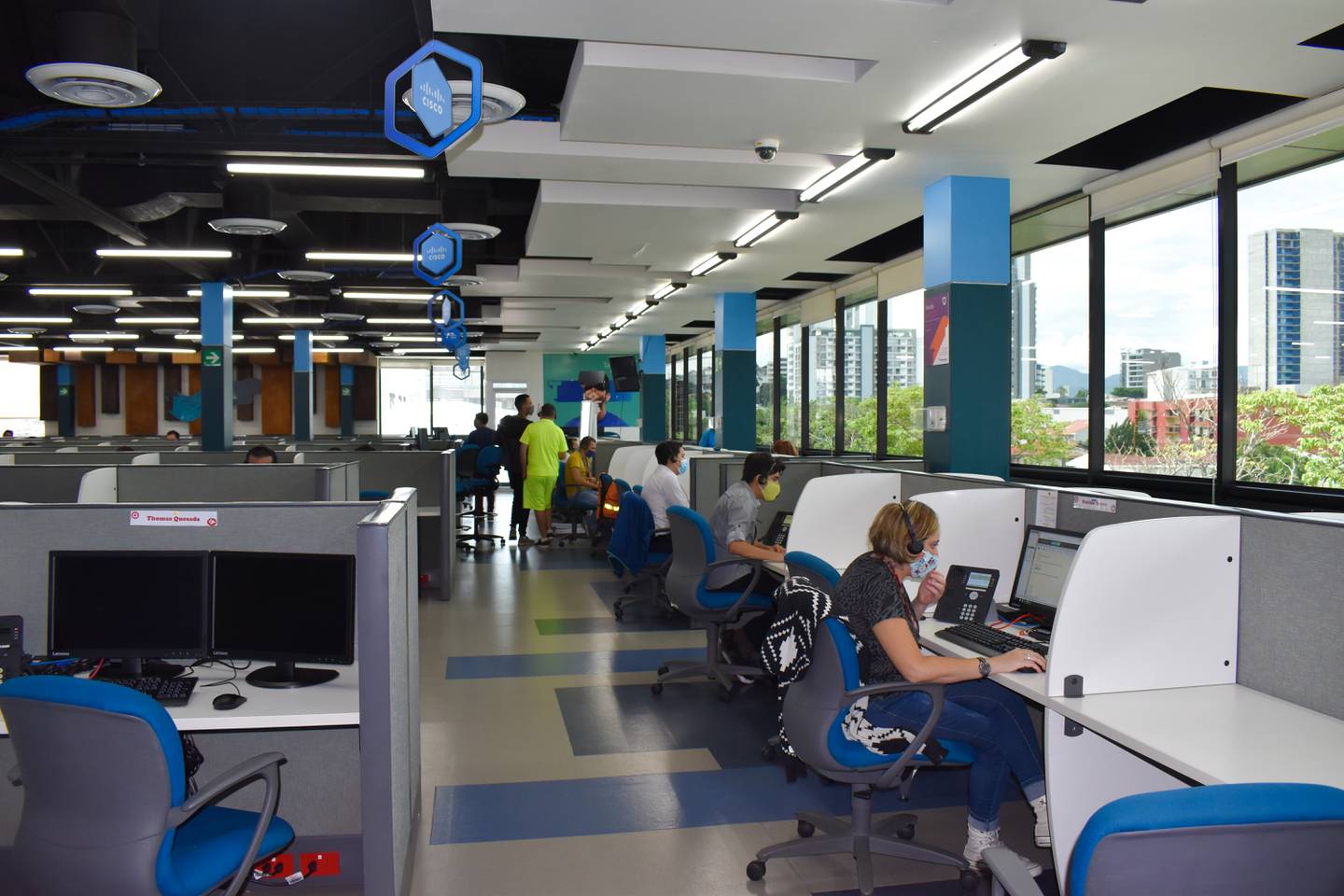 La empresa de servicios de origen francés, Teleperformance, ya tiene 700 colaboradores en Costa Rica. Su sede está en el Boulevard de Rohrmoser, San José. Foto: Cortesía