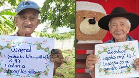 Esto pidieron para Navidad don Juvenal, de 102 años, y Guadalupe de 103, del hogar de Guápiles