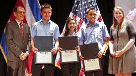    Colegiales de Costa Rica ganan beca para estudiar en Estados Unidos