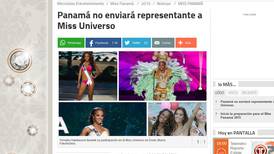Panamá no participará en Miss Universo