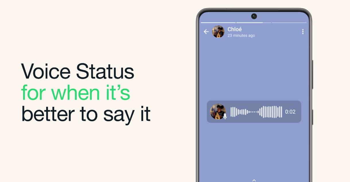 Ahora los usuarios pueden publicar audios en sus estados de WhatsApp. 