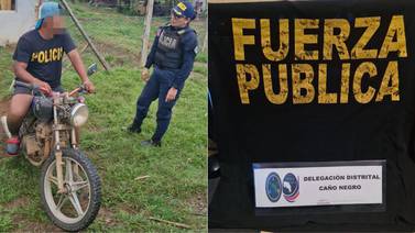 Detenido en Los Chiles joven que portaba falso uniforme policial 