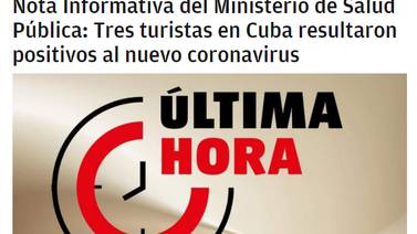 Tres italianos, primeros casos por nuevo coronavirus en Cuba