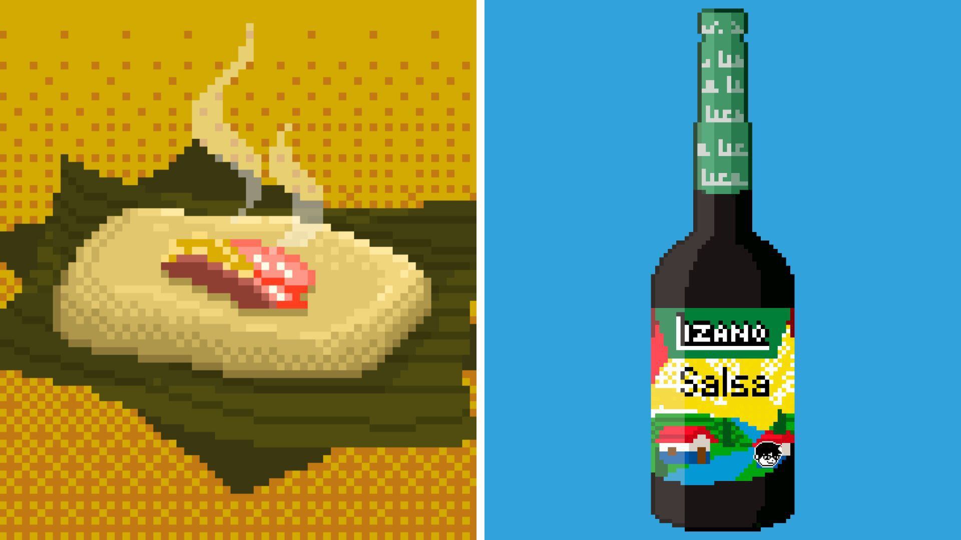 Colorblind Pixel descubrió su afinidad por el arte digital cuando estaba en la universidad. Le resulta natural convertir elementos gastronómicos, como platillos típicos, salsas y bebidas, en píxeles.
