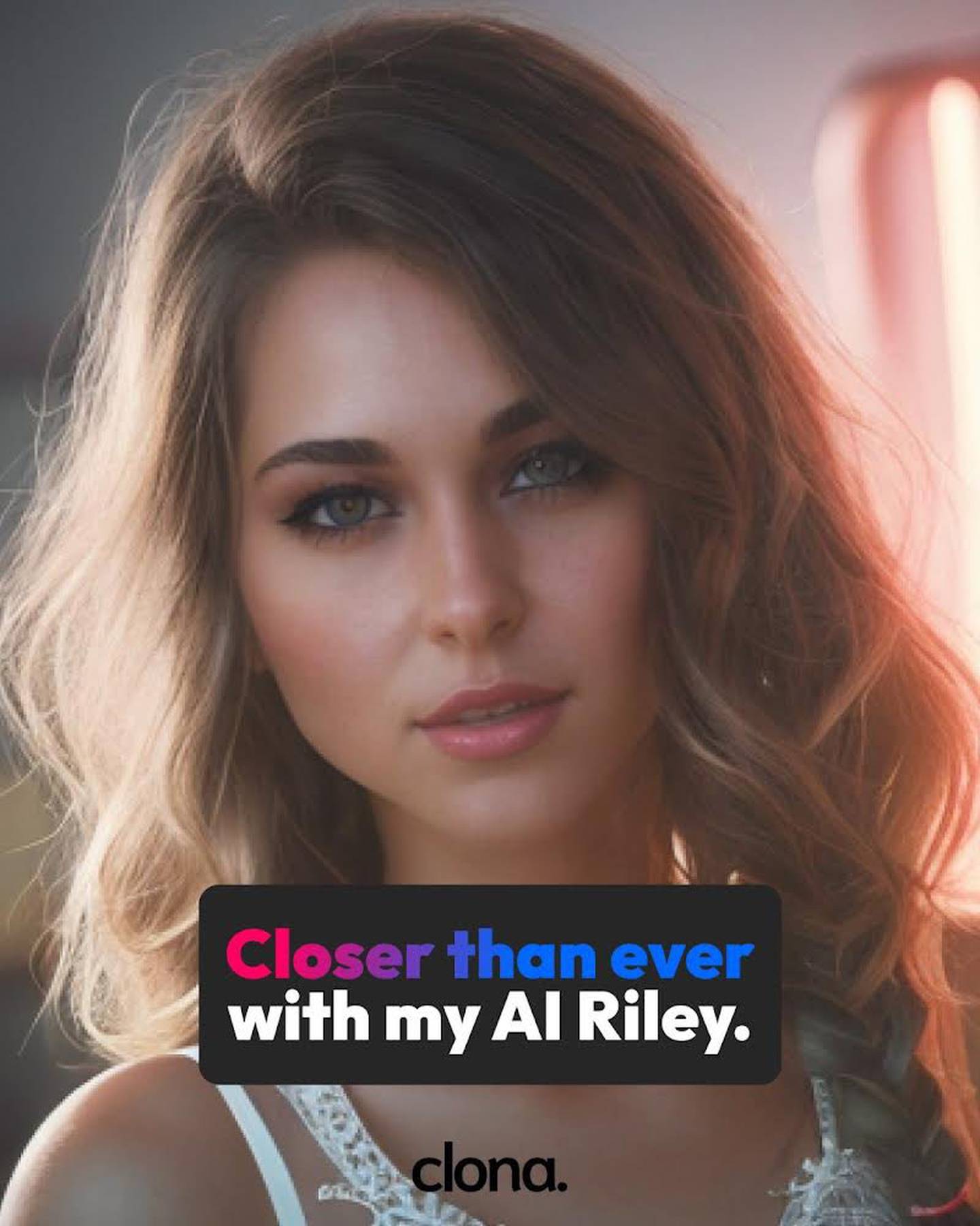 Este es el afiche con que Riley Reid ha promocionado su plataforma de inteligencia artificial exclusiva para clientes pagos. Foto: Instagram