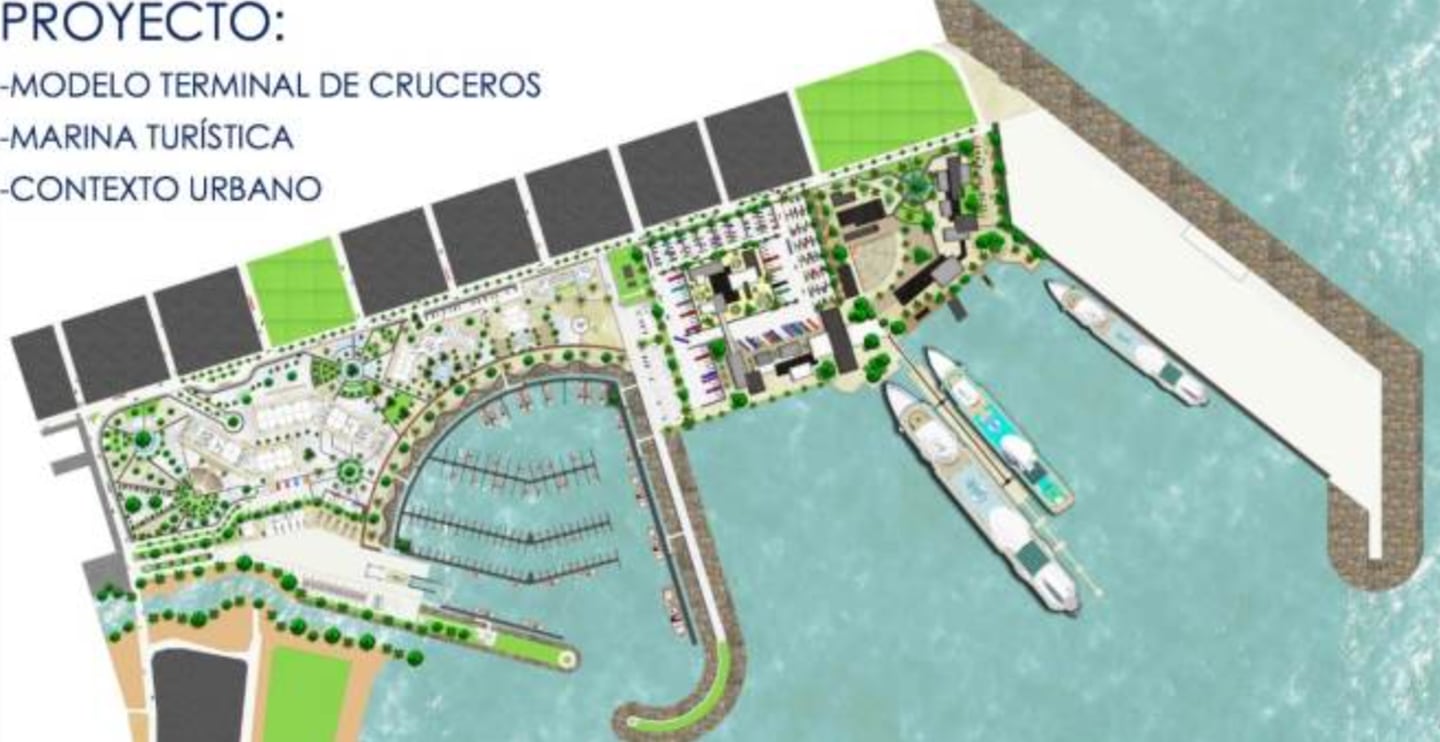 Terminal de cruceros y marina en Limón. Diseño del 29 de agosto del 2019 entregado por Mideplán.