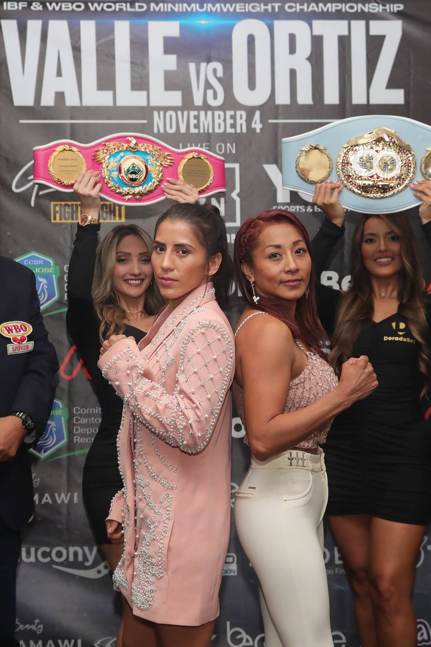 02/11/2023/ conferencia de prensa previa a la pelea de la boxeadora Yokasta Valle ante la mexicana Ortiz / foto John Durán