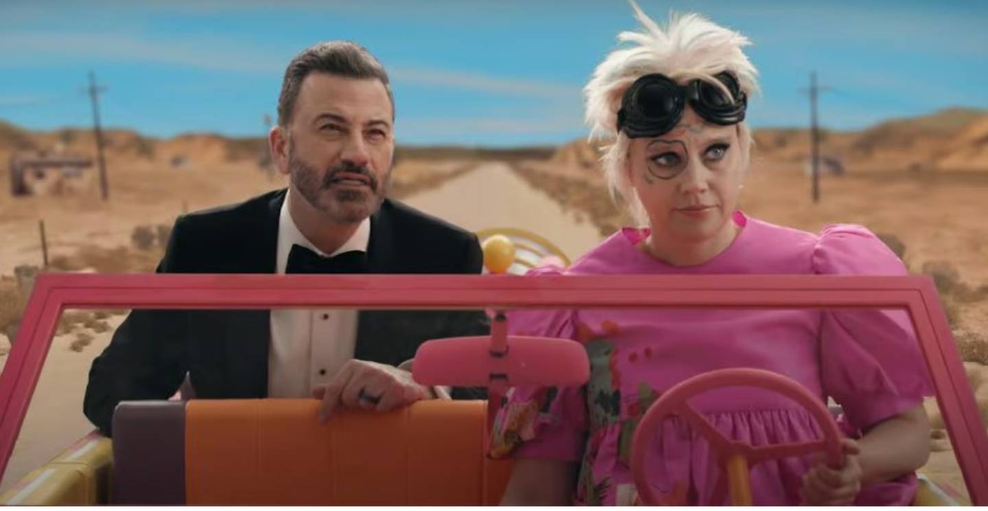 Jimmy Kimmel y la "extraña Barbie" de Kate McKinnon's son los protagonistas del video promocional de los Oscar 2024. Foto: Captura