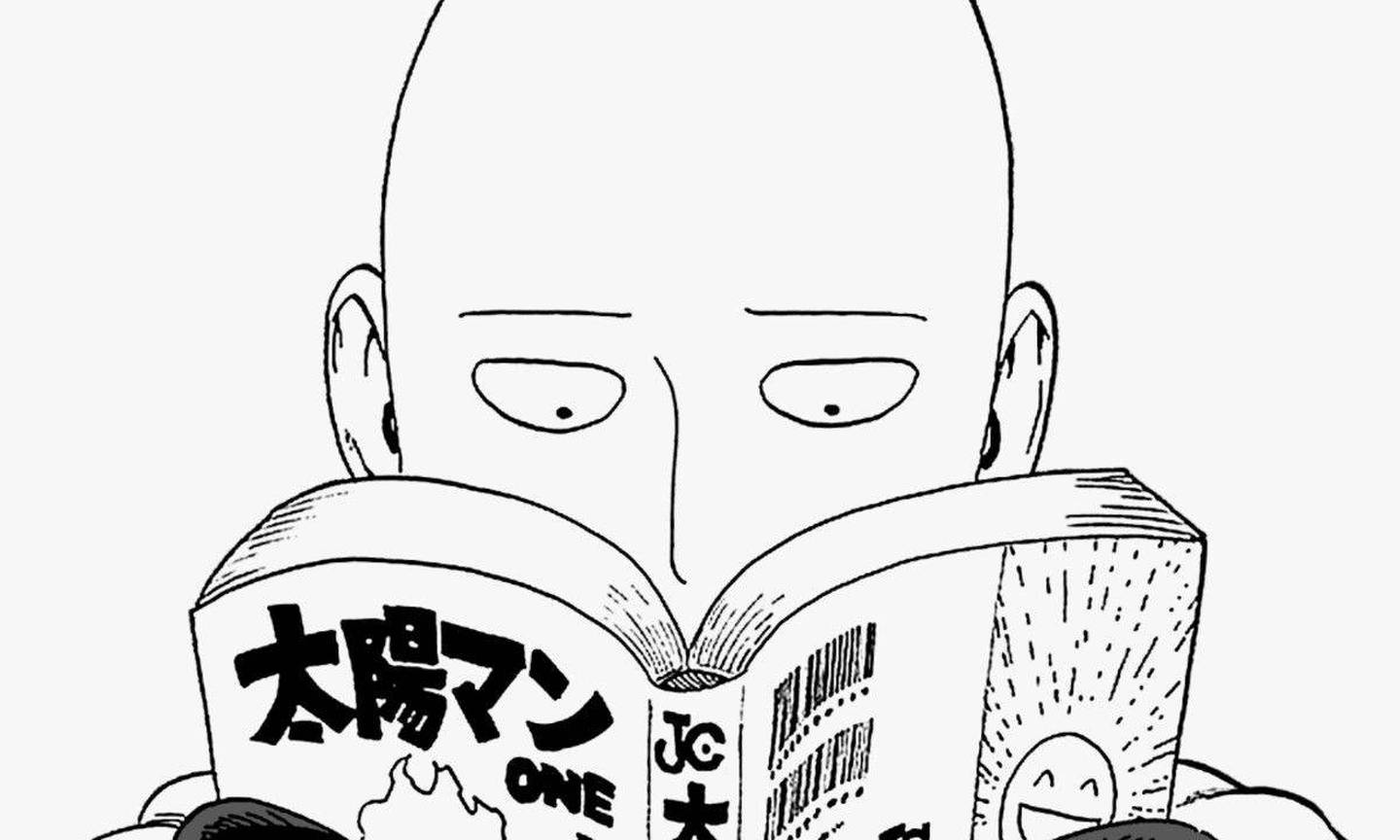 'One Punch Man' es uno de los mangas más populares en el mundo. En la imagen se ve al protagonista Saitama, irónicamente, leyendo un manga. Foto:  Tonari no Young Jump