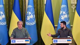 Bombardeos rusos en Kiev durante visita del secretario general de la ONU