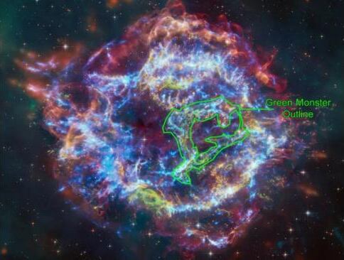 La NASA se encuentra inmersa en la investigación del 'Monstruo verde', un fenómeno surgido a raíz de una explosión estelar ocurrida hace más de tres siglos.