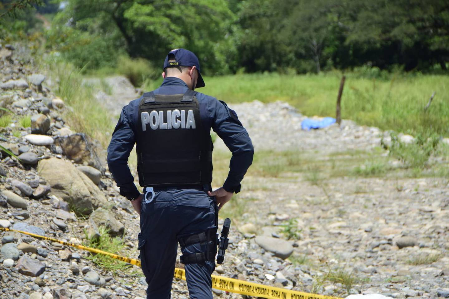 Doble homicidio Puntarenas de cuerpos calcinados. Foto: Andrés Carita