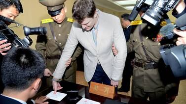 Estudiante estadounidense liberado por Corea del Norte sufre 'grave lesión neurológica'