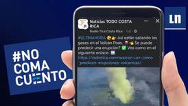 Volcán Poás no está expulsando gases amarillos como circula erróneamente en redes sociales 