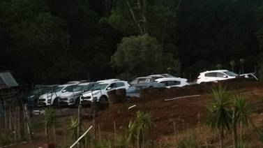 OIJ recupera en Alajuela 11 de 15 carros robados el viernes de un almacén fiscal de Heredia