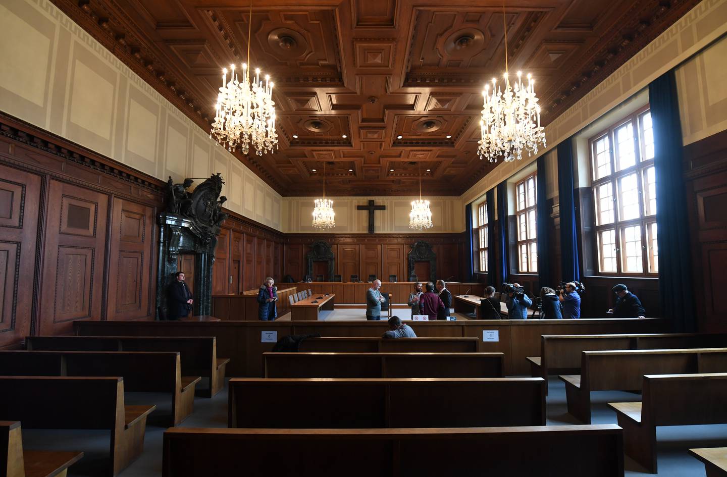 La sala donde se llevaron a cabo los Juicios de Núremberg.