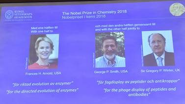 Tres científicos reciben el Nobel de Química por ‘dominar el poder de la evolución’