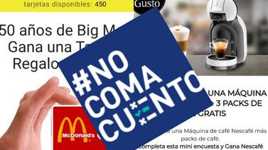 #NoComaCuento: Estafas por WhatsApp ofrecen vuelos, hamburguesas y hasta cafeteras ‘gratis’