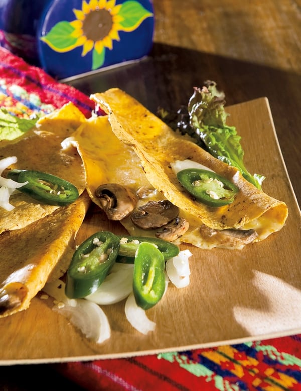 La Receta Quesadillas con hongos La Nación