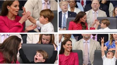 Príncipe Luis le monta tremendo berrinche a Kate Middleton durante desfile