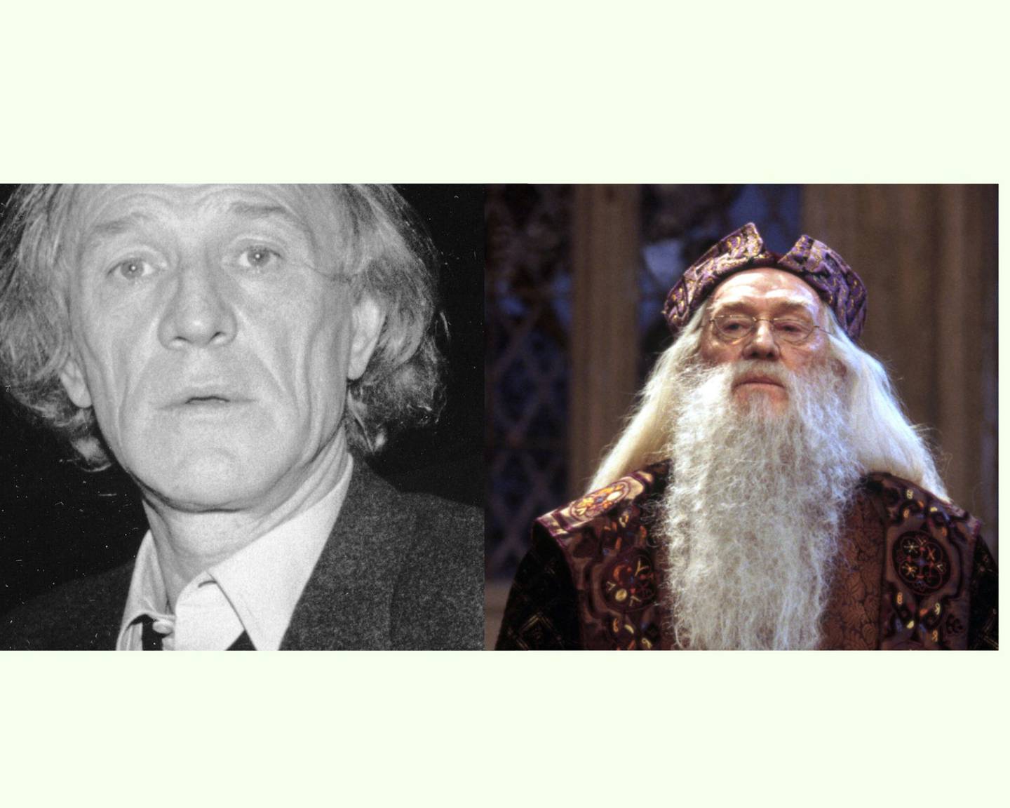 Richard Harris fue el primer Albus Dumbledore en la saga de Harry Potter. Falleció a los 72 años poco después de rodar el segundo filme 'La cámara de los secretos'. Foto: Warner Bros - WikiCommons