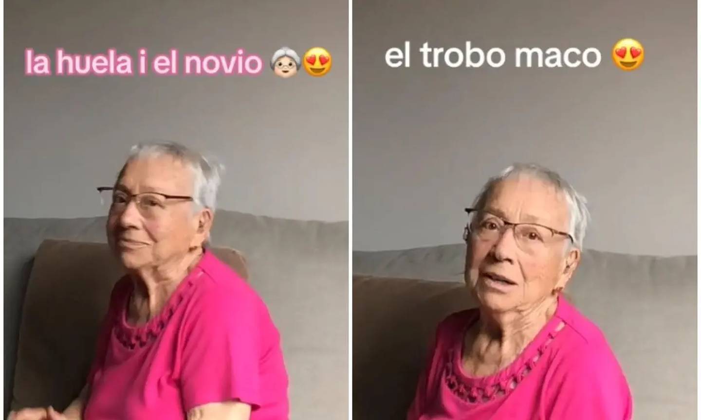Abuela se viraliza en TikTok. Señora de la tercera edad intenta roberle el novio a su nieta, usuarios de la red social explotaron de la risa.