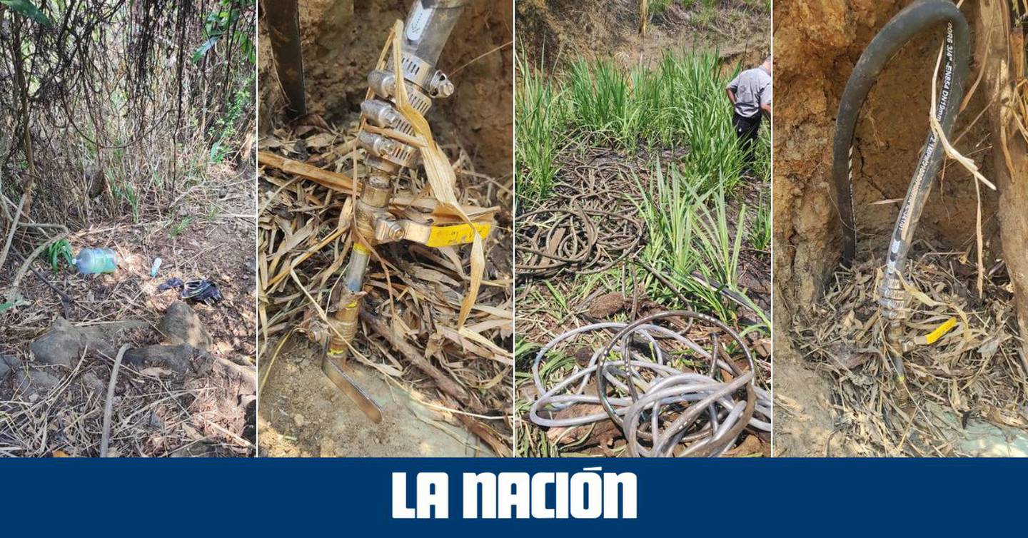 El personal de la institución encontró una manguera de 400 metros de longitud y un bidón de agua con diésel, junto con una botella.