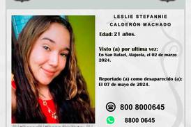 Desaparición de Leslie Calderón: OIJ investiga si cuerpo hallado en quebrada es de joven madre