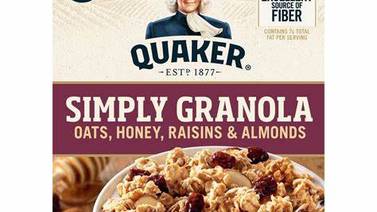 Quaker retira del mercado lote de granola que se distribuyó en Costa Rica por posible bacteria