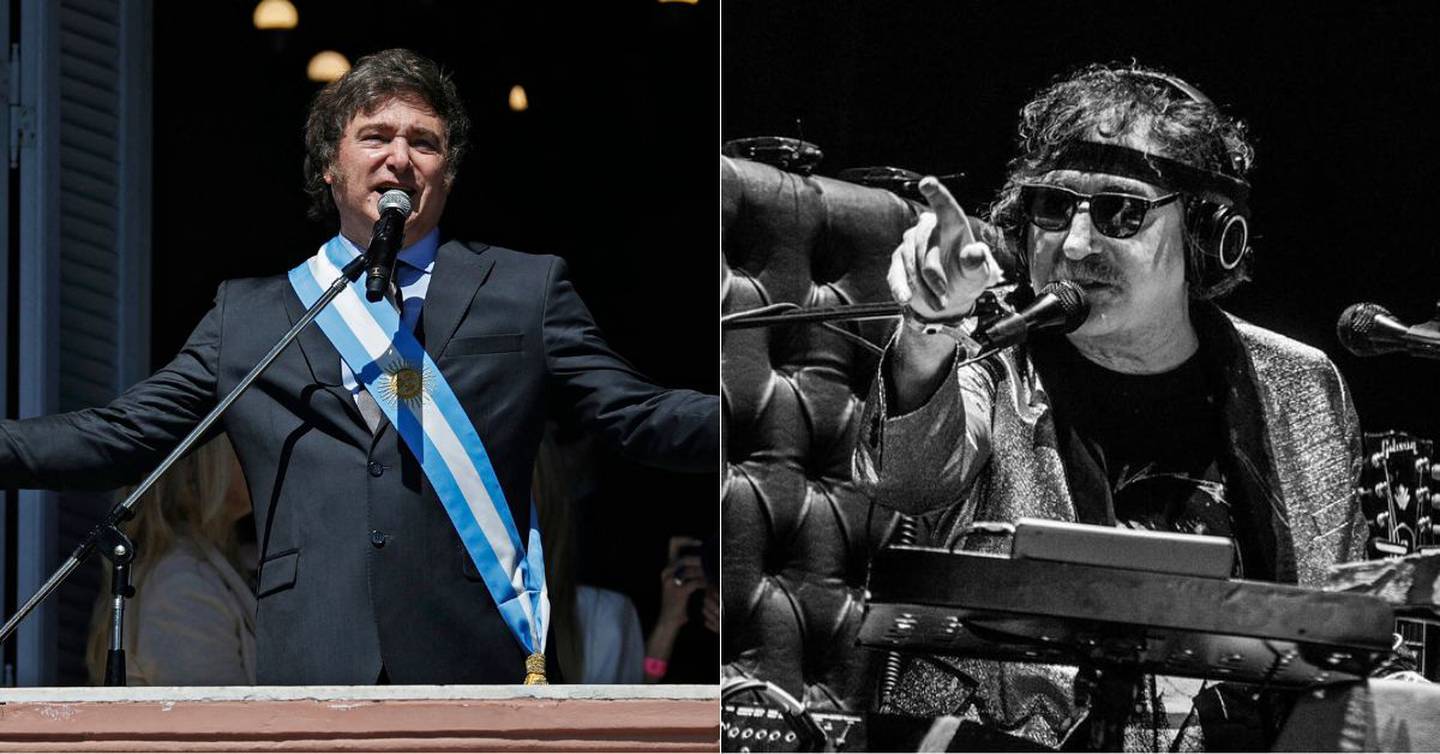 Charly García y otros músicos en contra del desfinanciamiento del Instituto de la Música en Argentina. Foto AFP y Instagram.