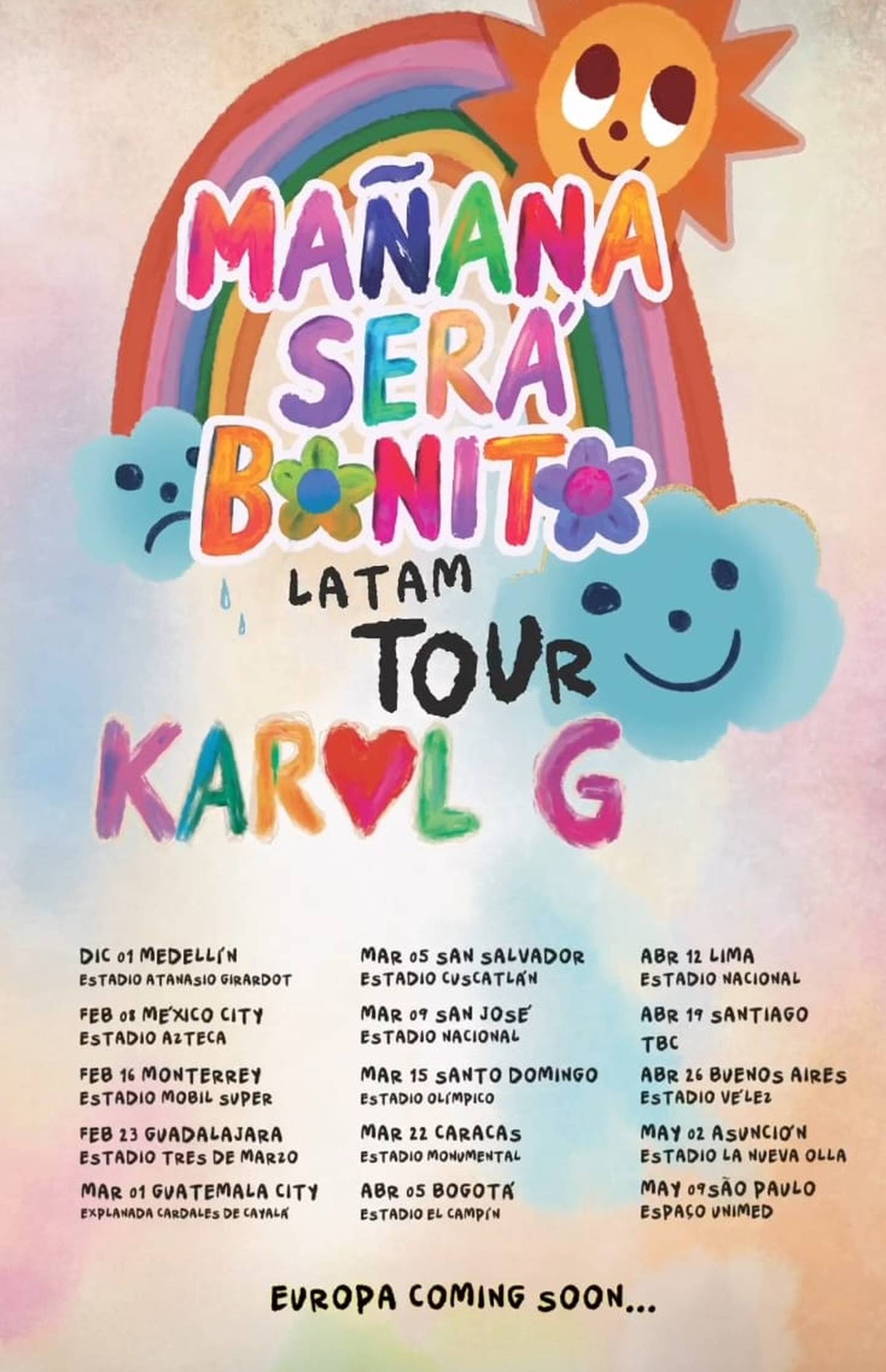 Karol G publicó las fechas de su tour por Latinoamérica y confirmó cuándo presentará su concierto en Costa Rica.