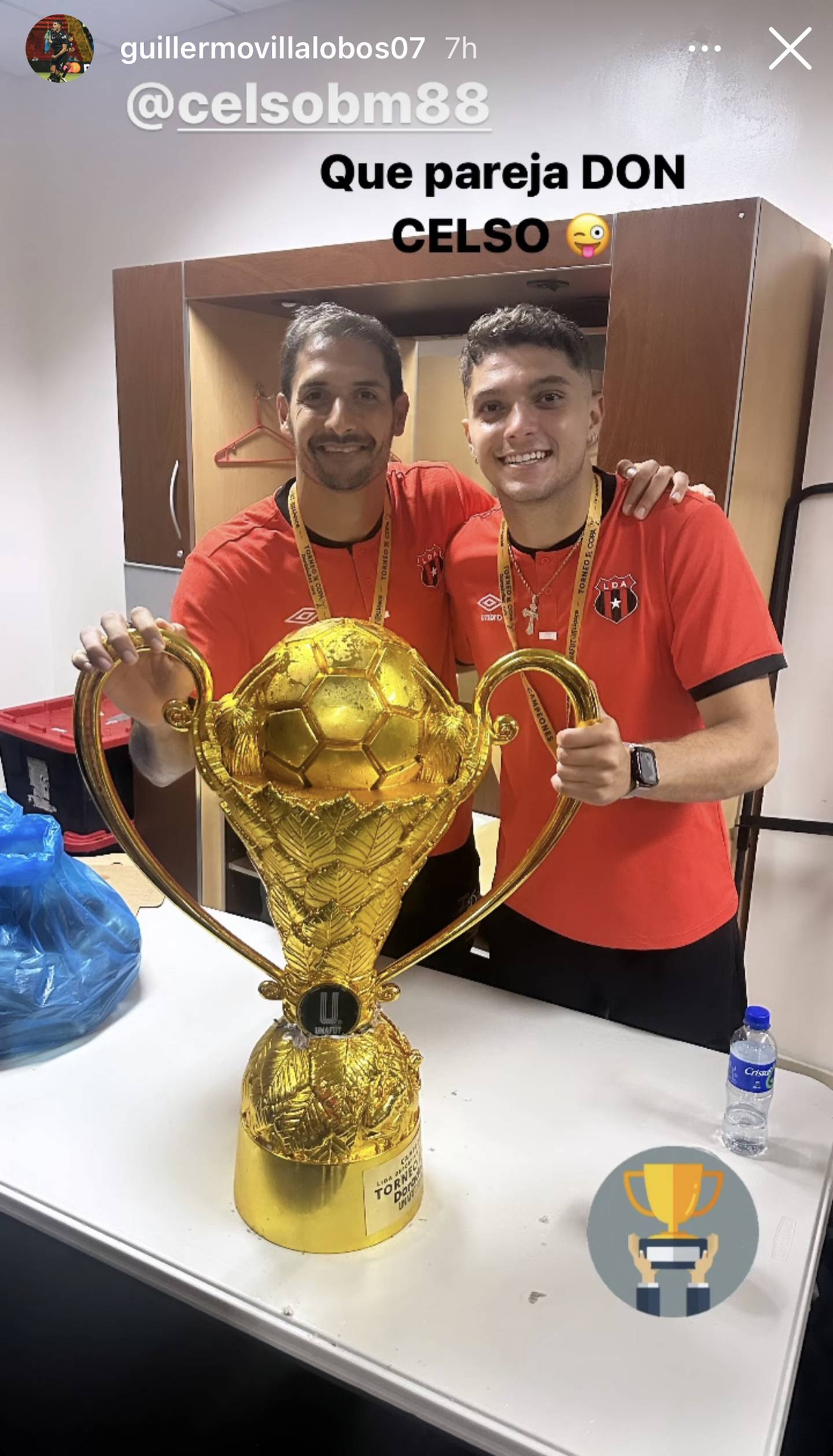 Celso Borges y Guillermo Villalobos fueron la pareja de defensores centrales en la final del Torneo de Copa entre Liga Deportiva Alajuelense y Saprissa. Fue el primer clásico de Villalobos.