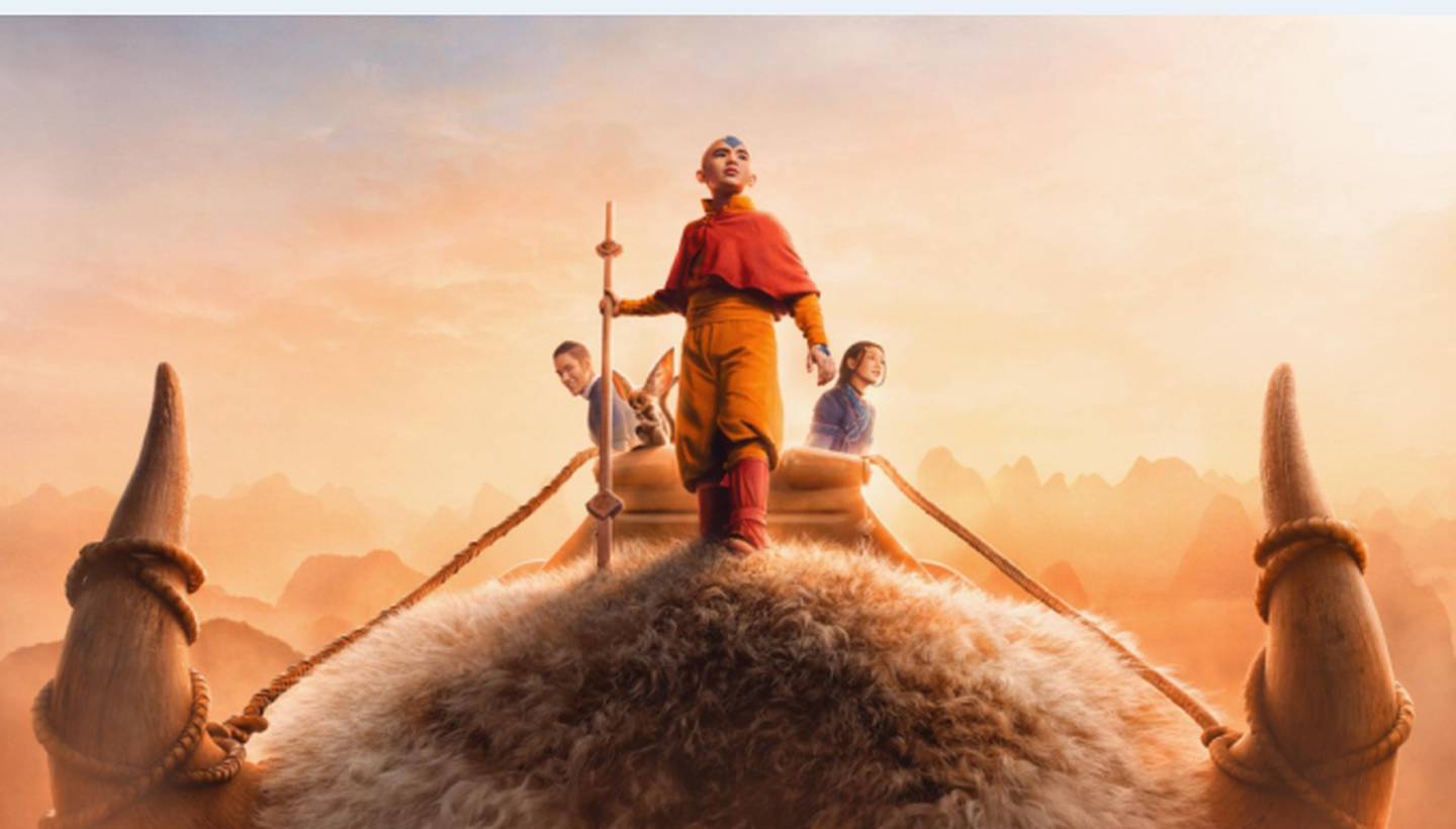 Katara, Aang y Sokka son los protagonistas de la serie original de la franquicia. Ahora vuelven, pero en carne y hueso encima del querido bisonte llamado Appa. Foto: Netflix