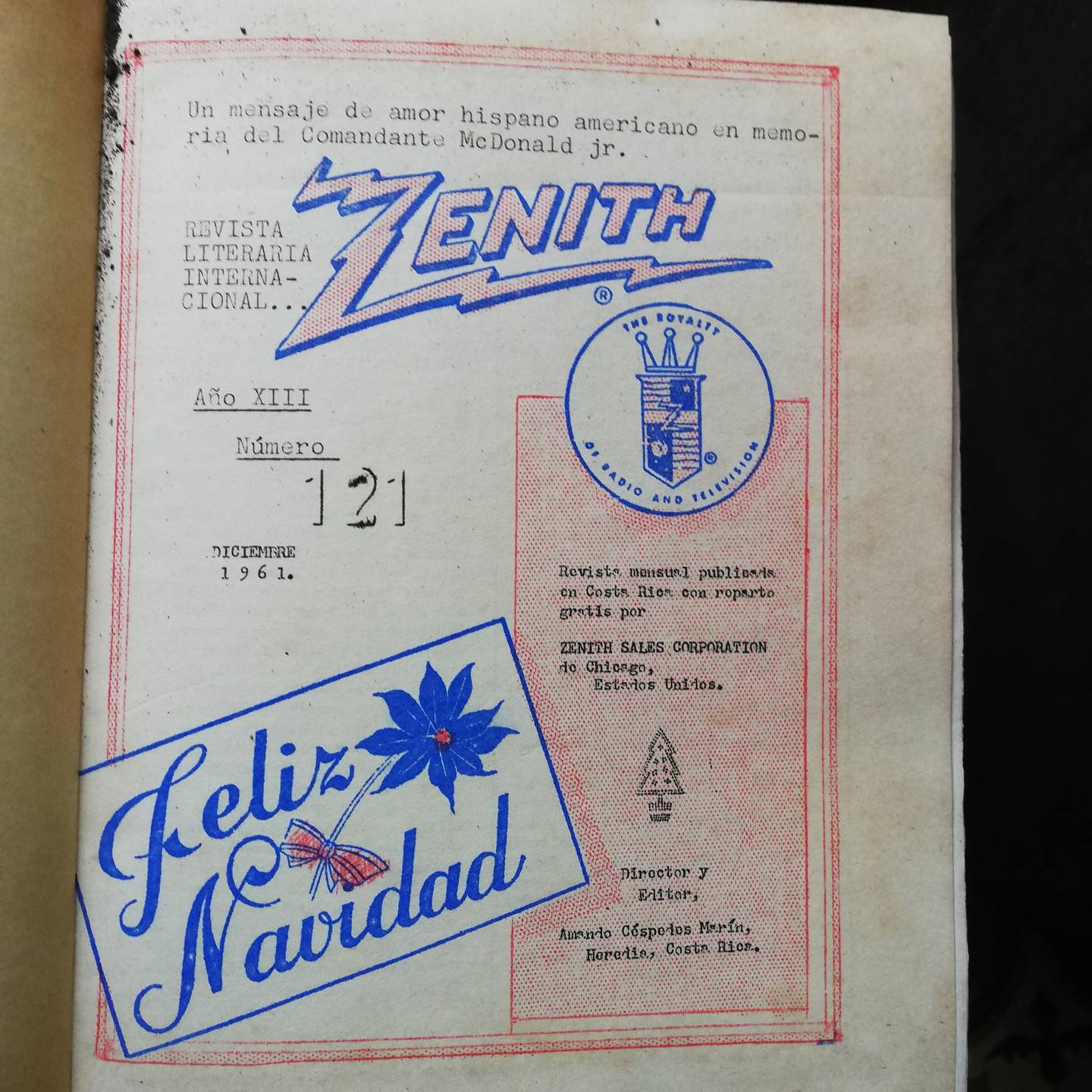 En 1923 un costarricense, Amando Céspedes Marín, recibió las primeras señales radiales de onda corta de la historia de Costa Rica
