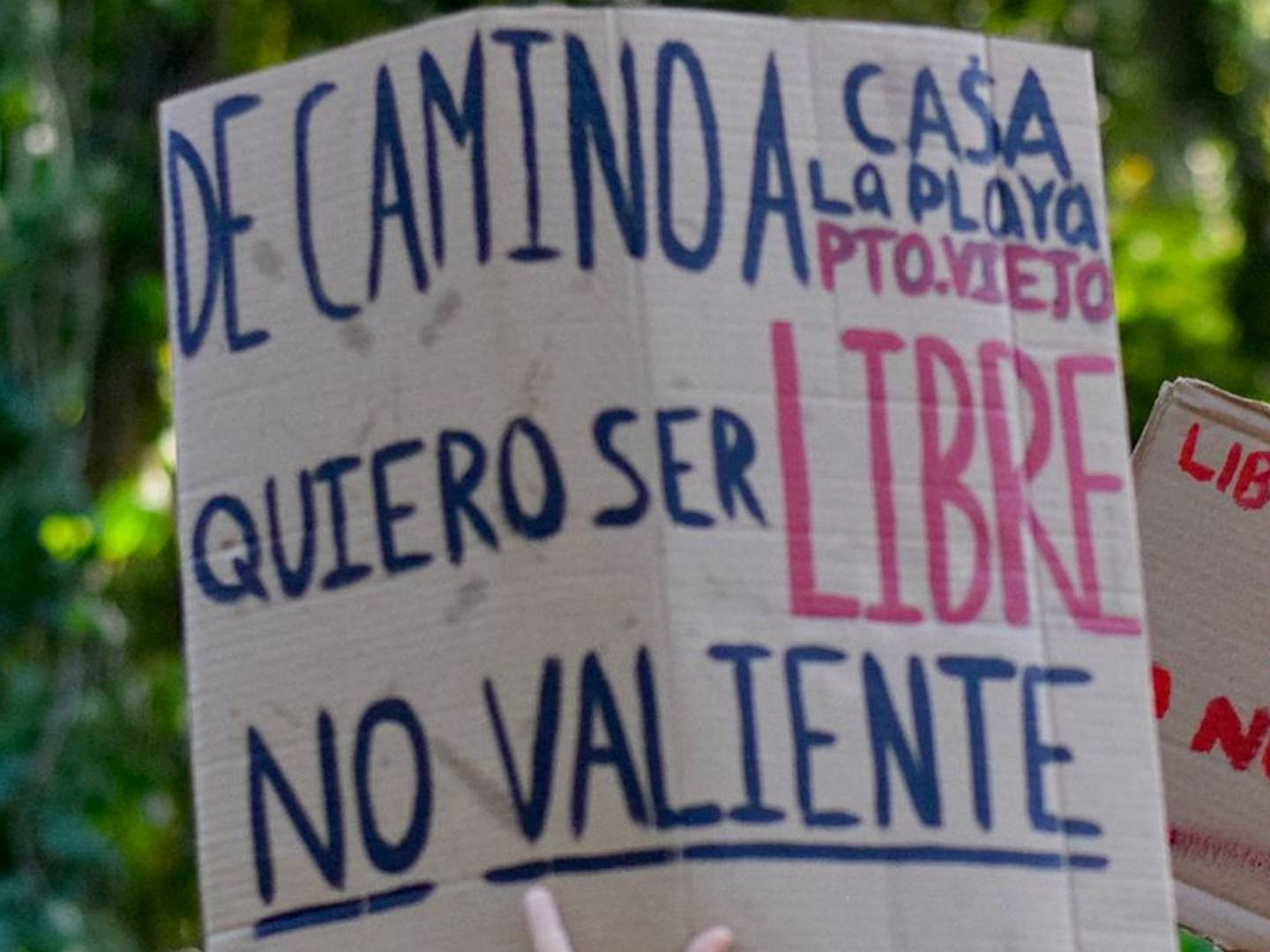 Unidas Talamanca se manifestaron en Puerto Viejo, donde una joven danesa, cuyo nombre no fue revelado, fue agredida sexualmente por varios hombres, el 6 de enero.