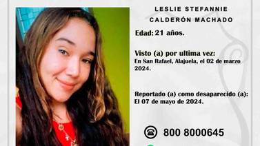 Desaparición de Leslie Calderón: OIJ investiga si cuerpo hallado en quebrada es de joven madre