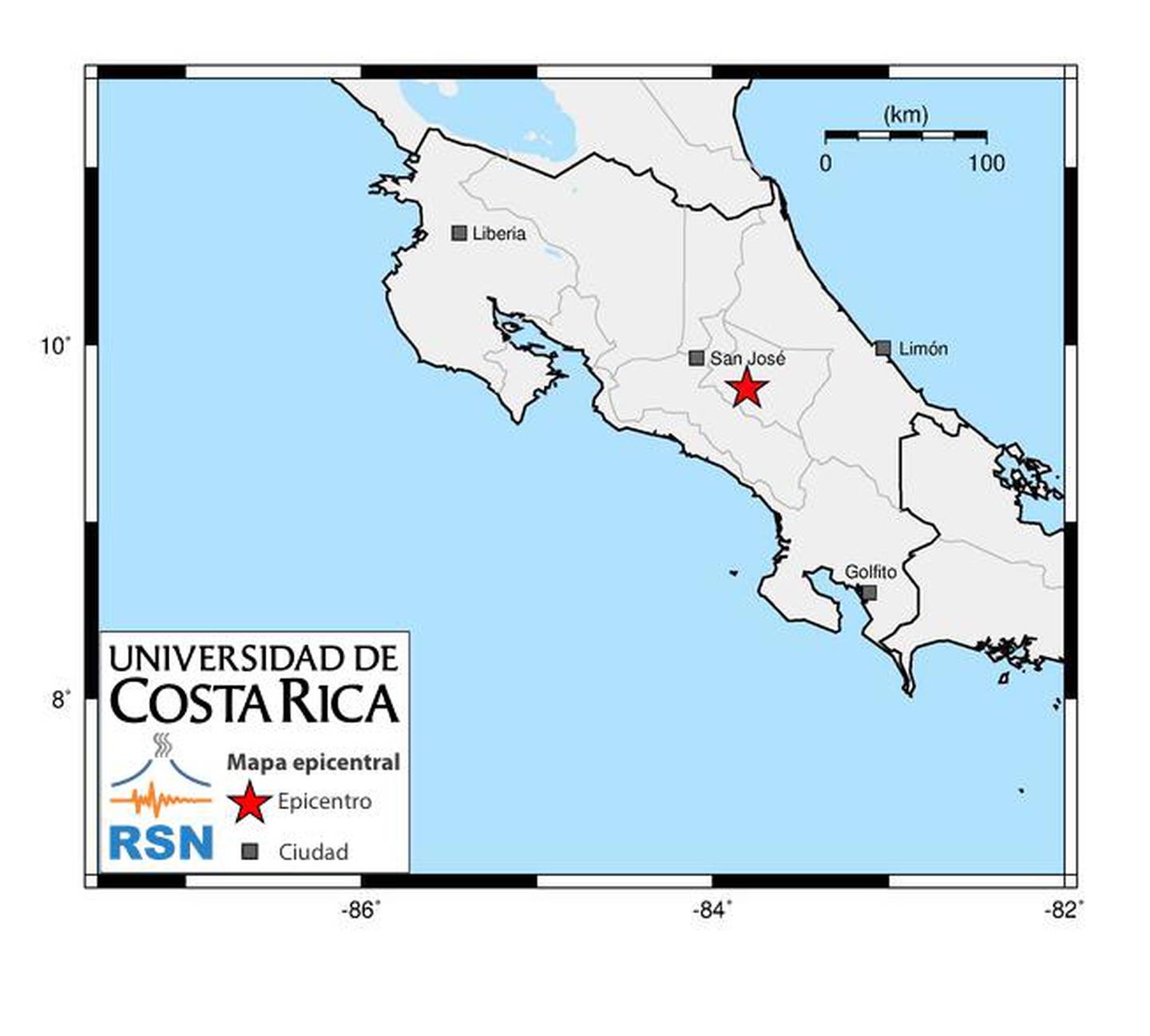 La intensidad del temblor en Cartago fue menor para algunas zonas aledañas, como ciertos cantones de Heredia y San José.