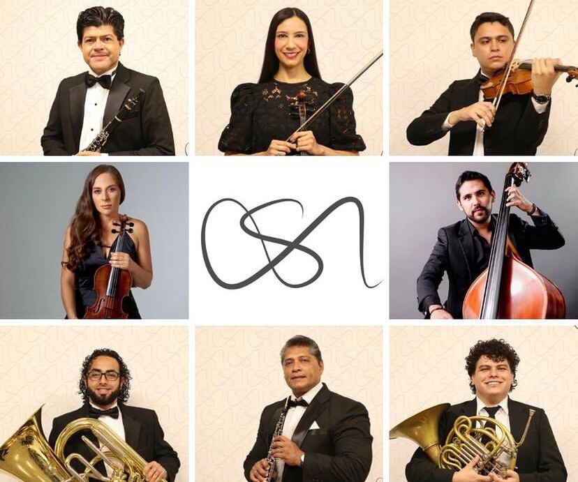 Los ocho solistas de la Orquesta Sinfónica Nacional que destacdarán en ambos conciertos.