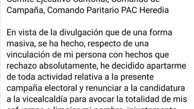 Renuncia candidato a vicealcalde del PAC en Heredia tras denuncia de hija de diputada por acoso sexual