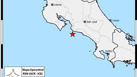 Temblor sacude el Pacífico central con epicentro cerca de Jacó