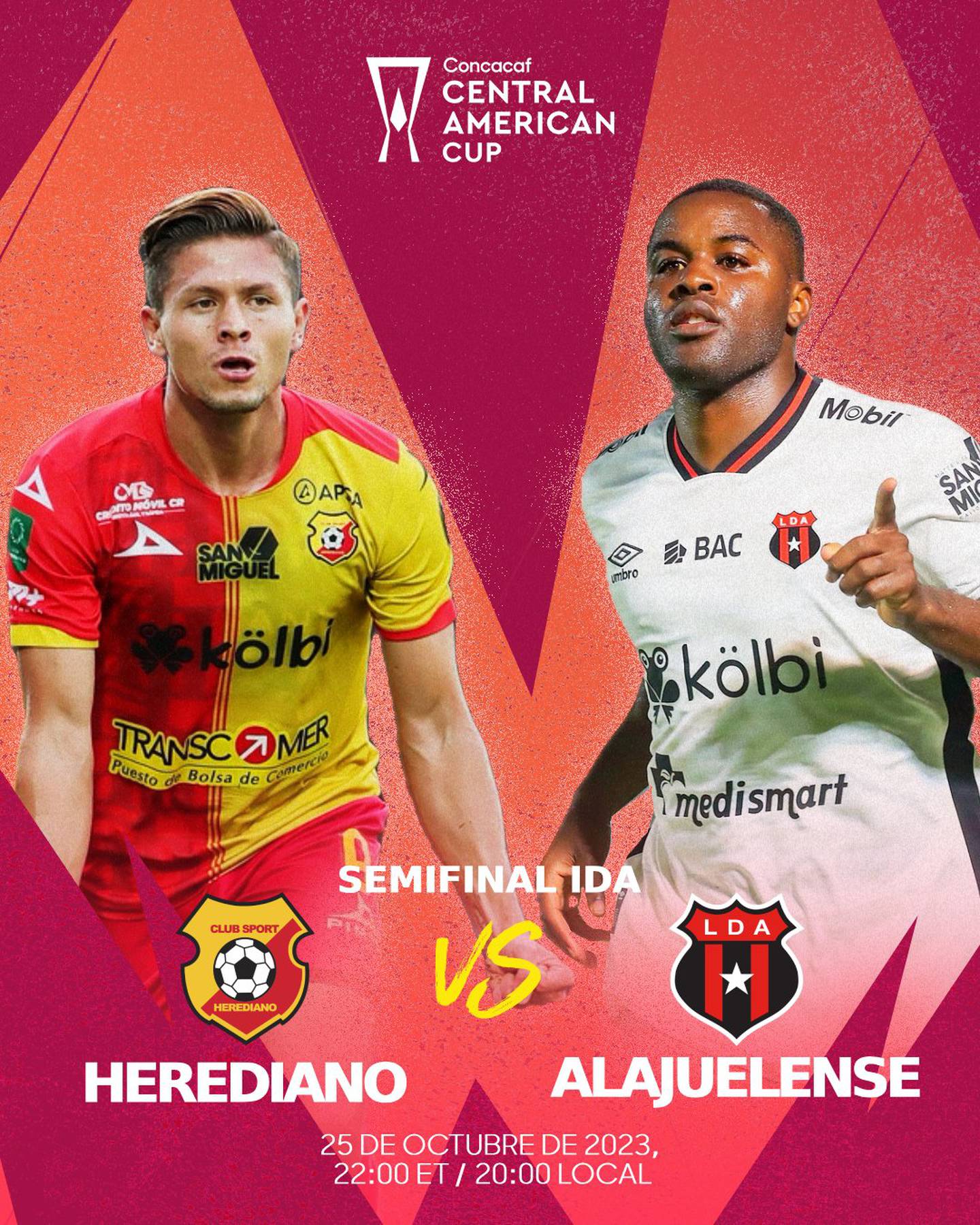 Jesús Godínez y Joel Campbell están llamados a ser protagonistas en la semifinal entre Herediano y Liga Deportiva Alajuelense en la Copa Centroamericana de Concacaf.