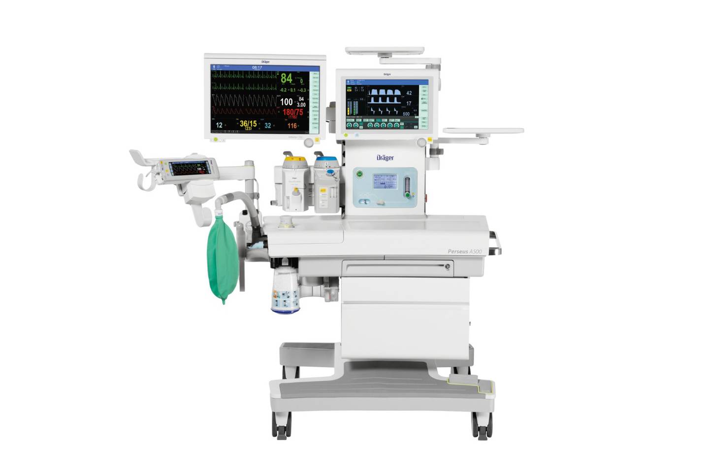 Los nuevos equipos de anestesia son marca Dräger, modelo Perseus A500 y, según la CCSS, permitirán impactar en las listas de espera de especialidades quirúrgicas. Tienen dos años de garantía para el mantenimiento preventivo y correctivo.