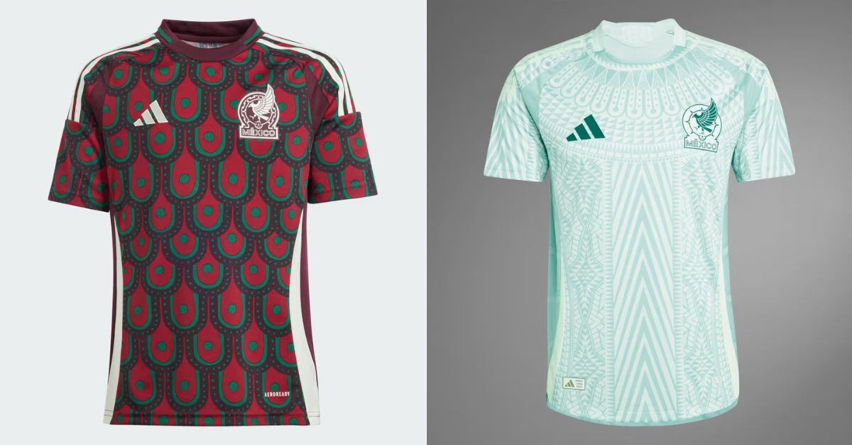 Nueva camiseta Adidas de local y visitante de México, para la temporada 2024-2025.