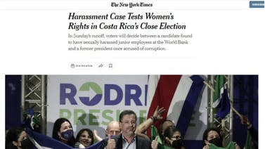 Caso de Rodrigo Chaves pone a prueba derechos de mujeres en Costa Rica, dice ‘The New York Times’