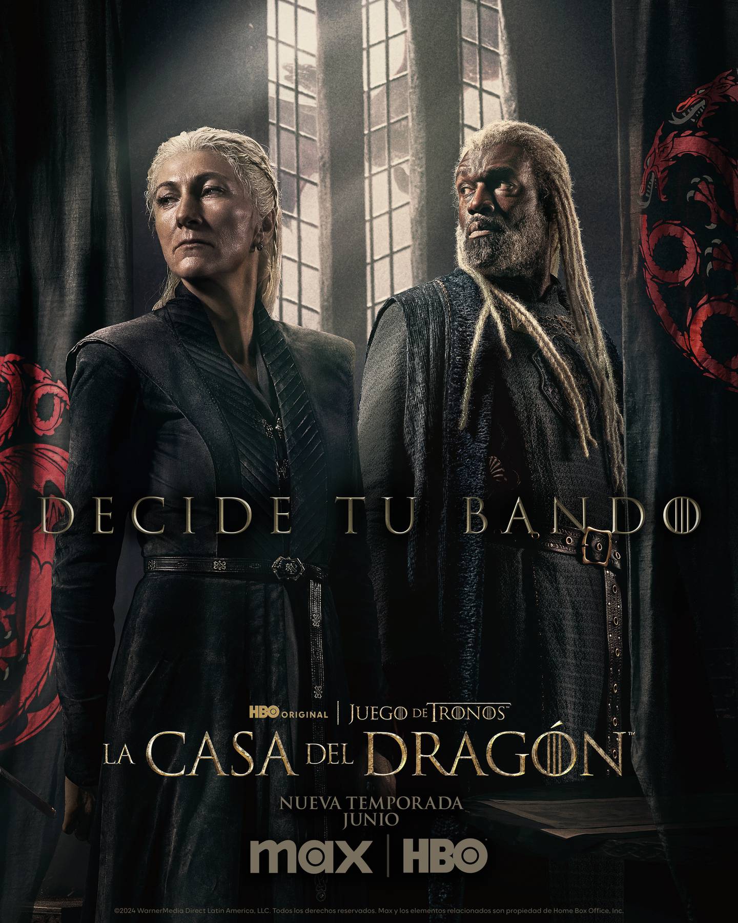 House of Dragon Rhaenys Targaryen (Eve Best), Corlys Velaryon (Steve Toussaint)